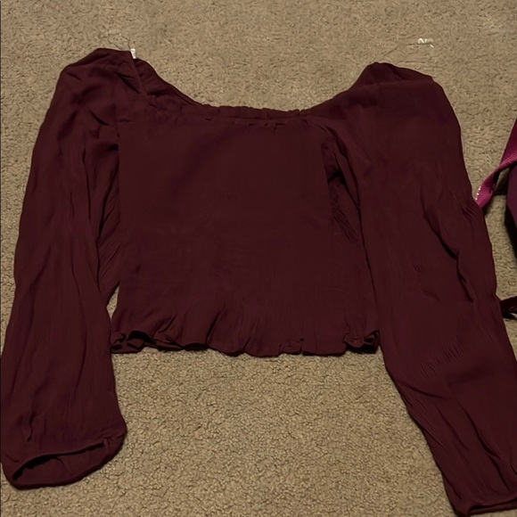 GAP Tops - Elegant Burgundy Women's Off The Shoulder Top